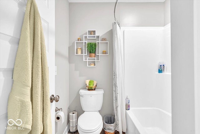 5345 Ridgecrest Ln, Mccordsville, IN 46055 - full bath featuring toilet and shower / bath combo with shower curtain
