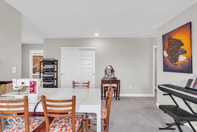 5345 Ridgecrest Ln, Mccordsville, IN 46055 - dining space with carpet floors and recessed lighting