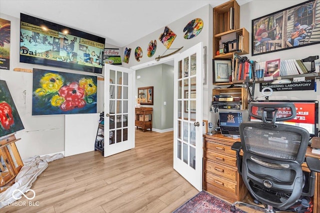5345 Ridgecrest Ln, Mccordsville, IN 46055 - home office with french doors and wood finished floors