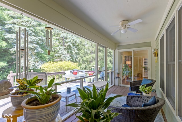 1114 Clairborne Ct, Indianapolis, IN 46280 - sunroom / solarium with ceiling fan