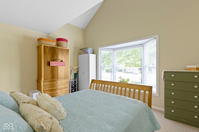 1114 Clairborne Ct, Indianapolis, IN 46280 - carpeted bedroom featuring vaulted ceiling