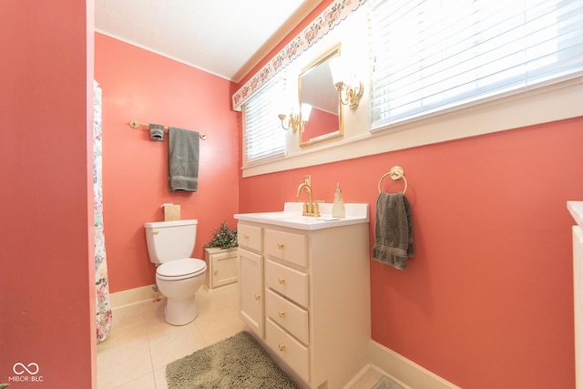 1022 Franklin St, Columbus, IN 47201 - full bathroom with vanity, tile patterned flooring, and crown molding