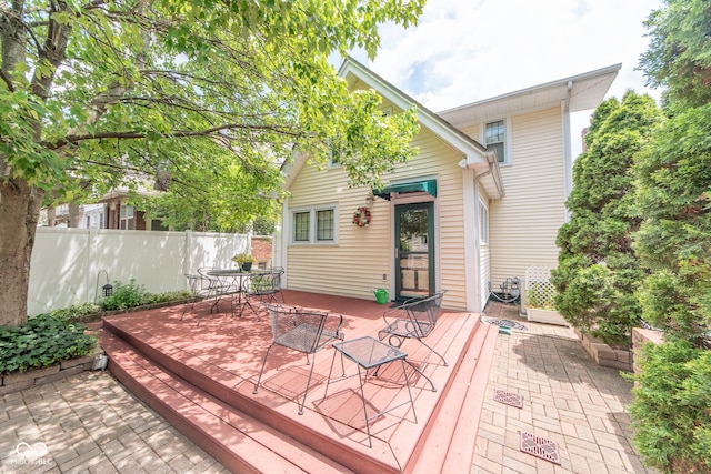 1022 Franklin St, Columbus, IN 47201 - view of patio with a deck and outdoor dining space