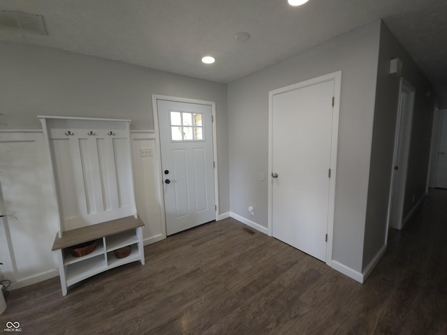 8401 Culpeper Dr, Indianapolis, IN 46227 - mudroom featuring wood finished floors and recessed lighting