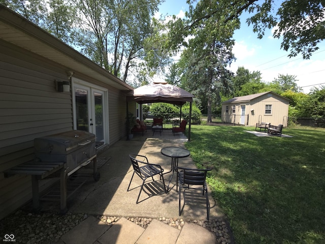 8401 Culpeper Dr, Indianapolis, IN 46227 - view of patio with a gazebo and french doors