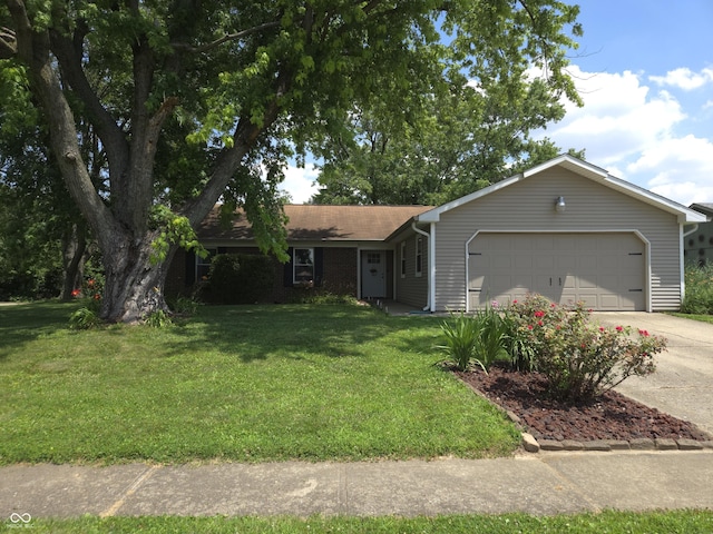 8401 Culpeper Dr, Indianapolis, IN 46227 - single story home with a garage, a front lawn, and driveway