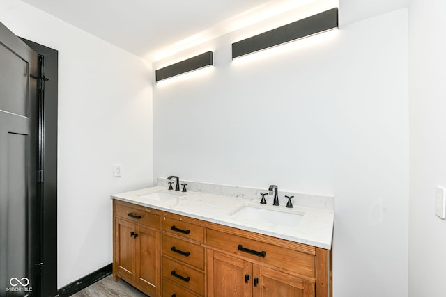 5400 E 200 S, Whitestown, IN 46075 - full bath featuring double vanity and wood finished floors