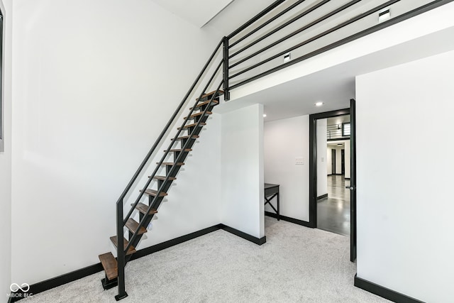 5400 E 200 S, Whitestown, IN 46075 - stairway featuring recessed lighting and carpet floors