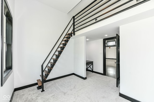5400 E 200 S, Whitestown, IN 46075 - staircase with carpet flooring and baseboards