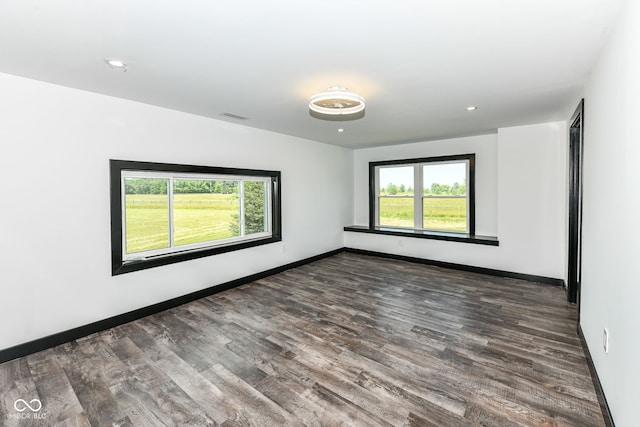 5400 E 200 S, Whitestown, IN 46075 - unfurnished room with healthy amount of natural light, dark wood finished floors, and recessed lighting