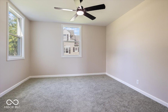 304 W Jefferson St, Kirklin, IN 46050 - carpeted spare room featuring healthy amount of natural light and ceiling fan