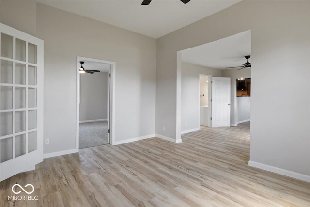 304 W Jefferson St, Kirklin, IN 46050 - unfurnished room with a ceiling fan and wood finished floors