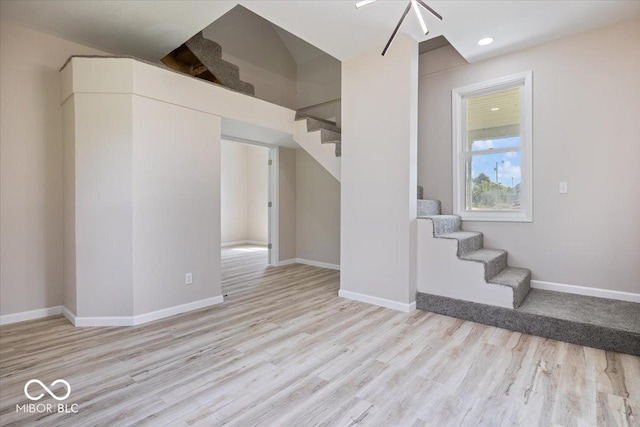 304 W Jefferson St, Kirklin, IN 46050 - staircase featuring wood finished floors and recessed lighting