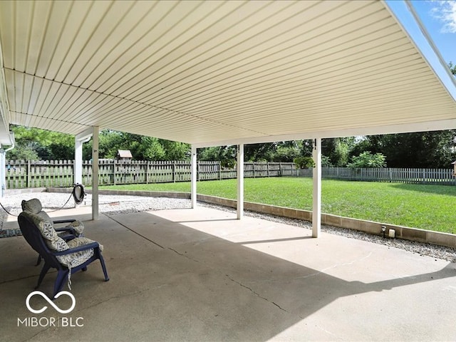 11093 N Pheasant Run, Fairland, IN 46126 - fenced backyard featuring a patio