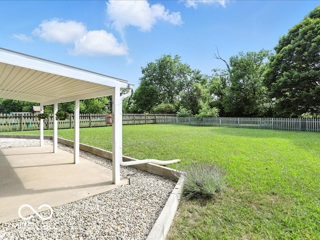 11093 N Pheasant Run, Fairland, IN 46126 - fenced backyard featuring a patio