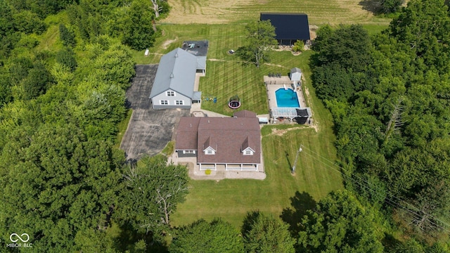 6092 N Jack Morgan Rd, Austin, IN 47102 - aerial view of property and surrounding area with a pool area