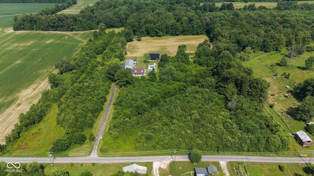 6092 N Jack Morgan Rd, Austin, IN 47102 - aerial view of property's location with rural landscape