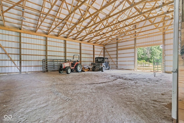 6092 N Jack Morgan Rd, Austin, IN 47102 - garage featuring metal wall