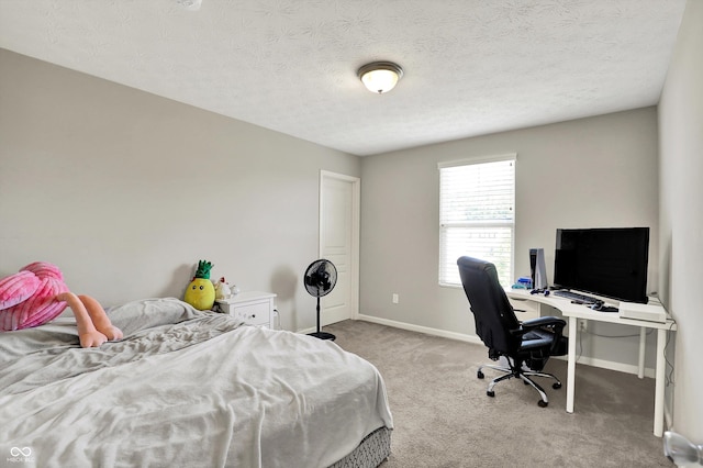 4596 Peabody Way, Westfield, IN 46062 - bedroom with carpet floors, an office area, and a textured ceiling