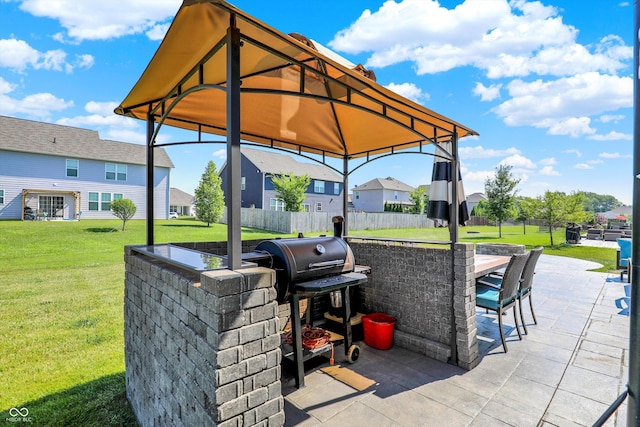 4596 Peabody Way, Westfield, IN 46062 - view of patio / terrace with a gazebo and a residential view