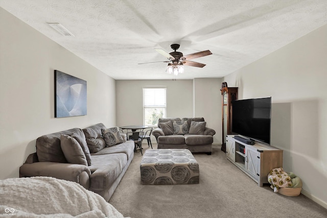 4596 Peabody Way, Westfield, IN 46062 - living room featuring ceiling fan and light carpet