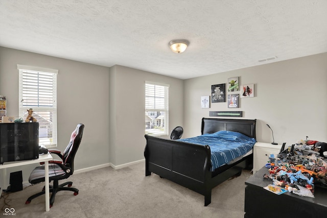 4596 Peabody Way, Westfield, IN 46062 - carpeted bedroom featuring multiple windows and a textured ceiling