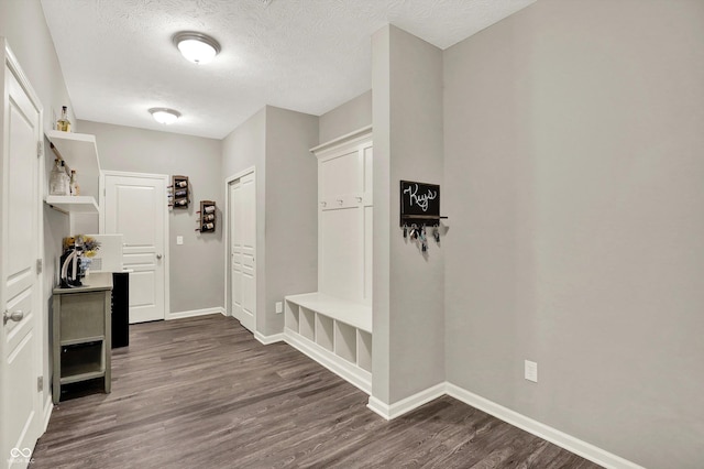4596 Peabody Way, Westfield, IN 46062 - mudroom featuring dark wood finished floors and a textured ceiling