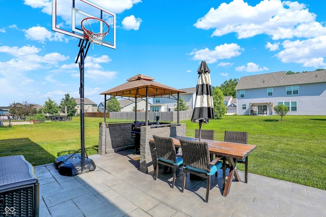 4596 Peabody Way, Westfield, IN 46062 - view of patio / terrace featuring a gazebo and outdoor dining area