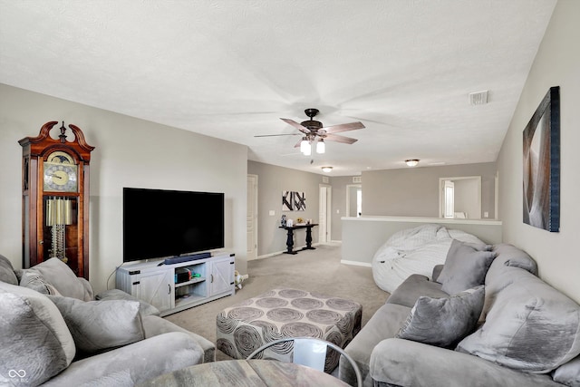 4596 Peabody Way, Westfield, IN 46062 - living room featuring light carpet and ceiling fan