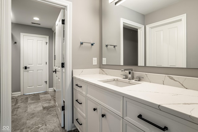 9681 Pleasant View Ln, Zionsville, IN 46077 - bathroom with vanity and baseboards