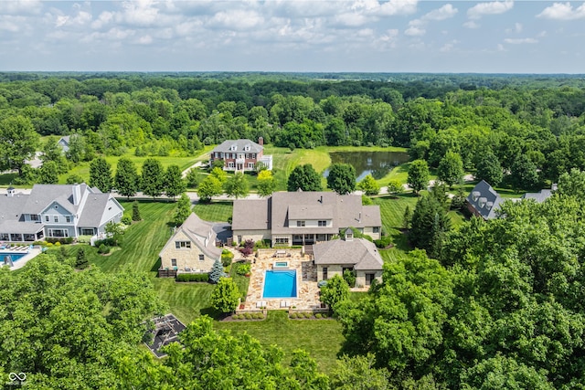 9681 Pleasant View Ln, Zionsville, IN 46077 - aerial view of a pool and a nearby body of water