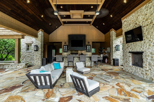 9681 Pleasant View Ln, Zionsville, IN 46077 - view of patio featuring an outdoor hangout area