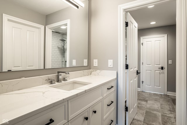 9681 Pleasant View Ln, Zionsville, IN 46077 - bathroom featuring vanity and a shower