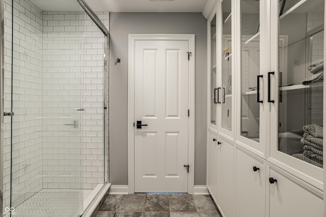 9681 Pleasant View Ln, Zionsville, IN 46077 - full bath with a shower stall and baseboards