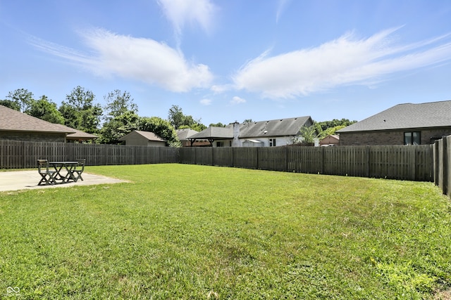 1011 Stevedon Ct, Plainfield, IN 46168 - fenced backyard with a patio area and a residential view