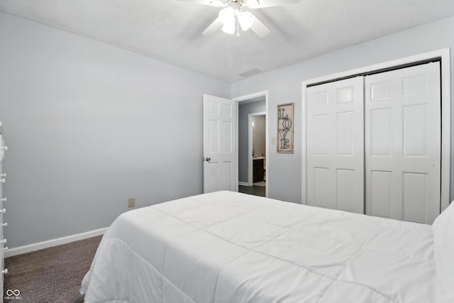 1011 Stevedon Ct, Plainfield, IN 46168 - carpeted bedroom featuring a closet and a ceiling fan