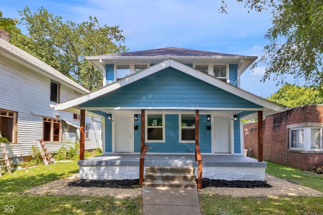 view of front of house featuring covered porch