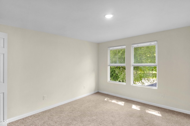 spare room with carpet flooring