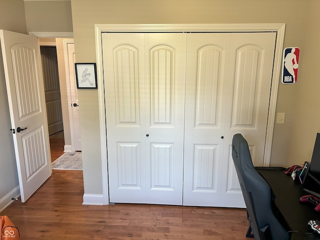 2080 Galway Trl N, Madison, IN 47250 - office area with wood finished floors and baseboards