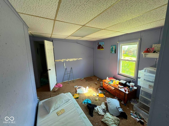 1510 E Locust St, Petersburg, IN 47567 - bedroom featuring a drop ceiling and carpet floors