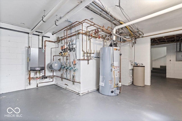 6470 Around The Hills Rd, Indianapolis, IN 46226 - utilities featuring water heater, tankless water heater, and electric panel