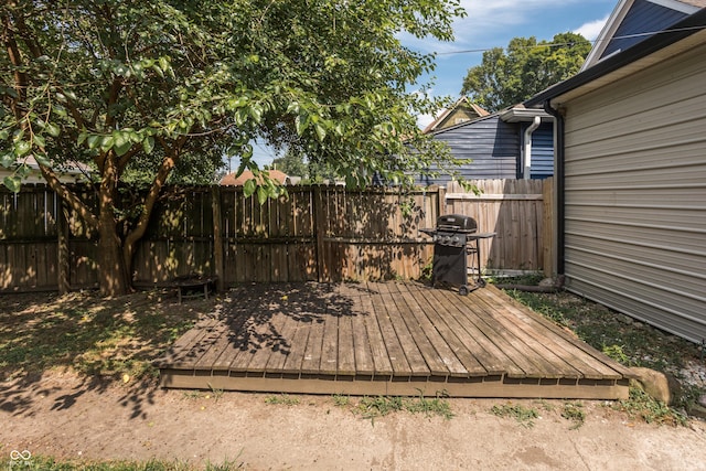 1456 Fletcher Ave, Indianapolis, IN 46203 - wooden terrace featuring a grill