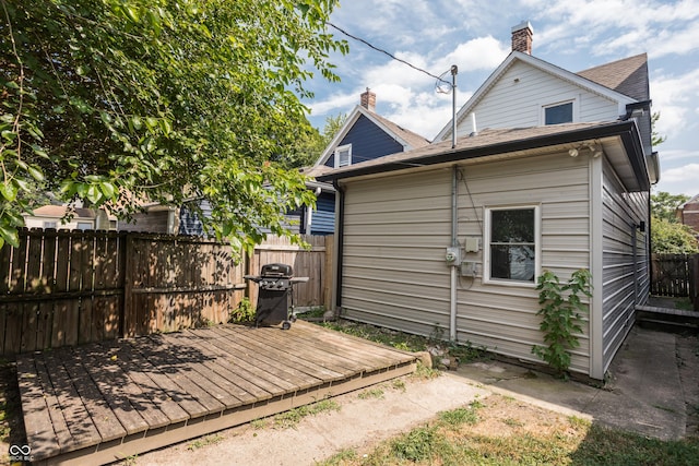 1456 Fletcher Ave, Indianapolis, IN 46203 - back of house featuring a deck