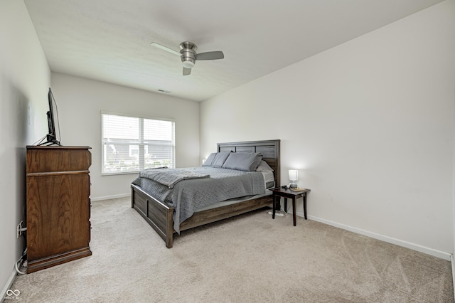 1270 W Limestone Way, Fortville, IN 46040 - bedroom with light colored carpet and ceiling fan