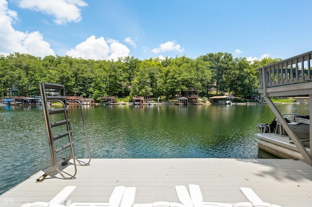 6254 Grosbeak Ct, Nineveh, IN 46164 - dock with a water view and view of scattered trees