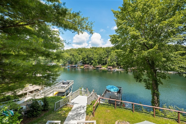6254 Grosbeak Ct, Nineveh, IN 46164 - dock area featuring a water view