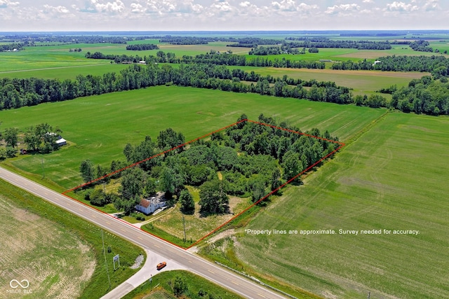 5508 S State Rd 59, Clay City, IN 47841 - overview of rural landscape featuring property boundaries highlighted