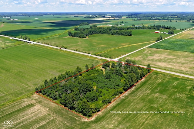 5508 S State Rd 59, Clay City, IN 47841 - aerial view of sparsely populated area featuring property parcel outlined and farmland