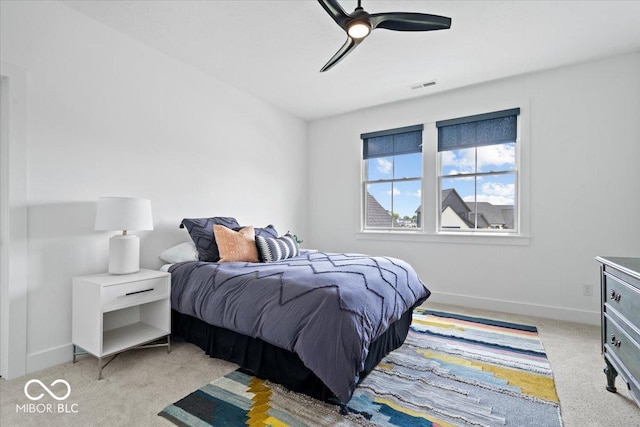 20440 Chatham Hills Blvd, Westfield, IN 46074 - bedroom featuring light carpet and a ceiling fan