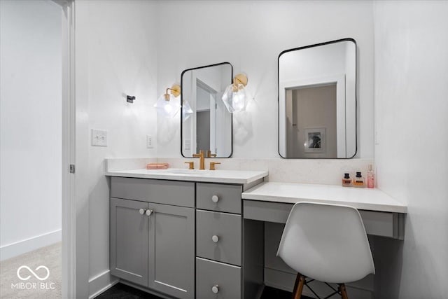 20440 Chatham Hills Blvd, Westfield, IN 46074 - bathroom with vanity and baseboards